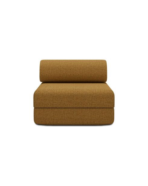 Wandelbarer und modularer Sessel aus gelbem Coco-Tweed - 95x95x70,5 cm