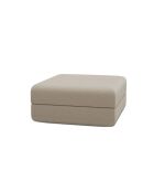 Pouf convertible et modulable en tissu lisse Gemma beige - 95x95x42 cm