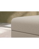 Pouf convertible et modulable en tissu lisse Gemma beige - 95x95x42 cm