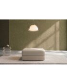 Pouf convertible et modulable en tissu lisse Gemma beige - 95x95x42 cm