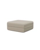 Pouf convertible et modulable en tissu lisse Gemma beige - 95x95x42 cm