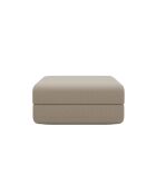 Pouf convertible et modulable en tissu lisse Gemma beige - 95x95x42 cm