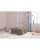Wandelbarer und modularer Hocker aus glattem Stoff Gemma taupe - 95x95x42 cm