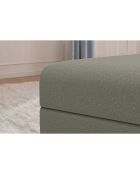 Wandelbarer und modularer Hocker aus glattem Stoff Gemma taupe - 95x95x42 cm