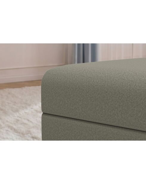 Wandelbarer und modularer Hocker aus glattem Stoff Gemma taupe - 95x95x42 cm
