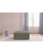 Wandelbarer und modularer Hocker aus glattem Stoff Gemma taupe - 95x95x42 cm