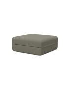 Wandelbarer und modularer Hocker aus glattem Stoff Gemma taupe - 95x95x42 cm