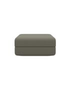 Wandelbarer und modularer Hocker aus glattem Stoff Gemma taupe - 95x95x42 cm