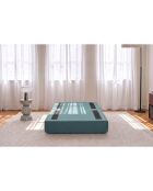 Wandelbarer und modularer Hocker aus glattem grünem Gemma-Stoff - 95x95x42 cm