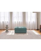Wandelbarer und modularer Hocker aus glattem grünem Gemma-Stoff - 95x95x42 cm