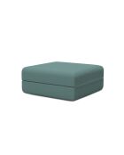 Wandelbarer und modularer Hocker aus glattem grünem Gemma-Stoff - 95x95x42 cm