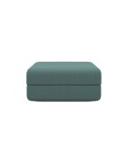 Wandelbarer und modularer Hocker aus glattem grünem Gemma-Stoff - 95x95x42 cm