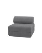 Fauteuil convertible et modulable en velours côtelé Lincoln gris - 95x95x70,5 cm