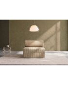Fauteuil convertible et modulable en velours côtelé xl Tilia beige - 95x95x70,5 cm