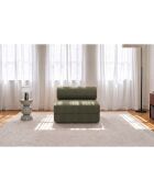 Fauteuil convertible et modulable en velours côtelé xl Tilia vert - 95x95x70,5 cm