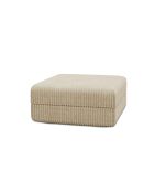 Converteerbare en modulaire voetenbank in corduroy xl Tilia beige - 95x95x42 cm