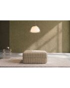 Converteerbare en modulaire voetenbank in corduroy xl Tilia beige - 95x95x42 cm