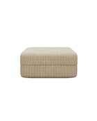 Converteerbare en modulaire voetenbank in corduroy xl Tilia beige - 95x95x42 cm