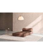 Fauteuil convertible et modulable en tissu lisse Gemma terracotta - 95x95x70,5 cm