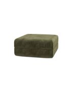 Lincoln grüne konvertierbare und modulare Kordhocker - 95x95x42 cm