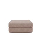 Lincoln, wandelbarer und modularer Hocker aus Kord, 95x95x42 cm, blassrosa