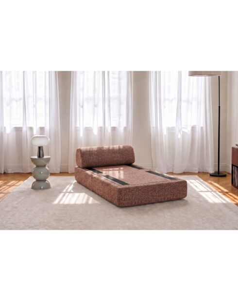 Wandelbarer und modularer Sessel aus rotem Coco-Tweed - 95x95x70,5 cm