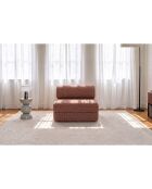 Wandelbarer und modularer Sessel aus rotem Coco-Tweed - 95x95x70,5 cm
