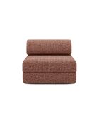 Wandelbarer und modularer Sessel aus rotem Coco-Tweed - 95x95x70,5 cm