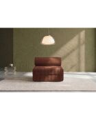 Fauteuil convertible et modulable en velours côtelé xl Tilia terracotta - 95x95x70,5 cm