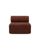 Fauteuil convertible et modulable en velours côtelé xl Tilia terracotta - 95x95x70,5 cm