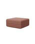 Wandelbarer und modularer Hocker aus rotem Coco-Tweed - 95x95x42 cm