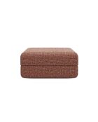 Wandelbarer und modularer Hocker aus rotem Coco-Tweed - 95x95x42 cm