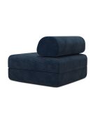 Lincolnblauwe converteerbare en modulaire corduroy fauteuil - 95x95x70,5 cm