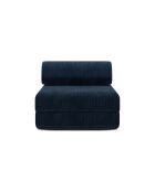 Lincolnblauwe converteerbare en modulaire corduroy fauteuil - 95x95x70,5 cm