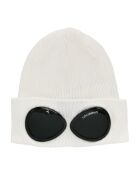 Cappello in cotone a costine con dettaglio in lente bianca