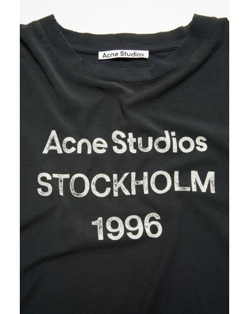 T-Shirt en coton Sprayed Logo noir