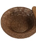 Mesita de madera de teca reciclada marrón - D.80 cm