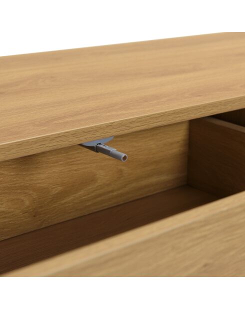 Commode met 6 laden en natuurlijk rond patroondecor - 120x42x80 cm