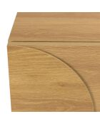 Kommode mit 6 Schubladen und natürlichem, abgerundetem Musterdekor — 120x42x80 cm