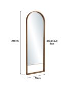 Miroir en bois de teck recyclé - 70x210 cm