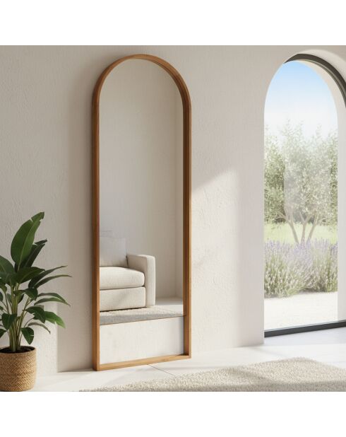 Miroir en bois de teck recyclé - 70x210 cm