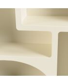 Étagère en bois peint 6 niches beige - 100x26 cm