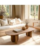 Mesita de madera de teca reciclada - 140x60 cm