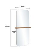Miroir en bois de teck recyclé - 83x180 cm