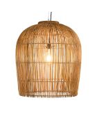 Suspension en bois de teck recyclé naturelle - 59x59 cm