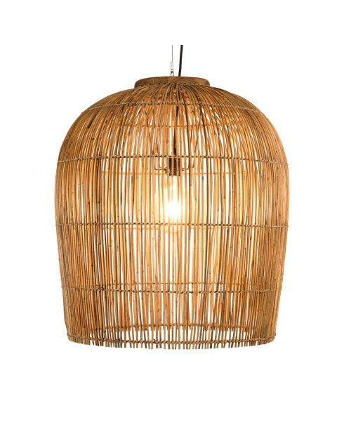 Suspension en bois de teck recyclé naturelle - 59x59 cm