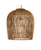 Suspension en bois de teck recyclé naturelle - 59x59 cm