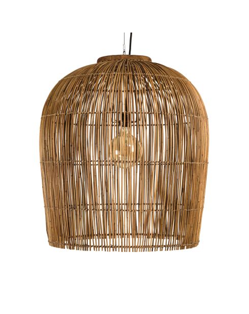 Suspension en bois de teck recyclé naturelle - 59x59 cm