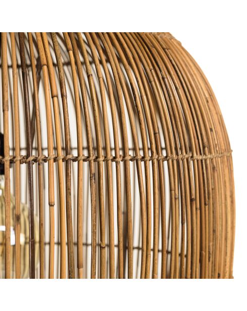 Suspension en bois de teck recyclé naturelle - 59x59 cm