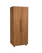 Armoire 2 portes en bois de teck recyclé naturelle - 80x195 cm